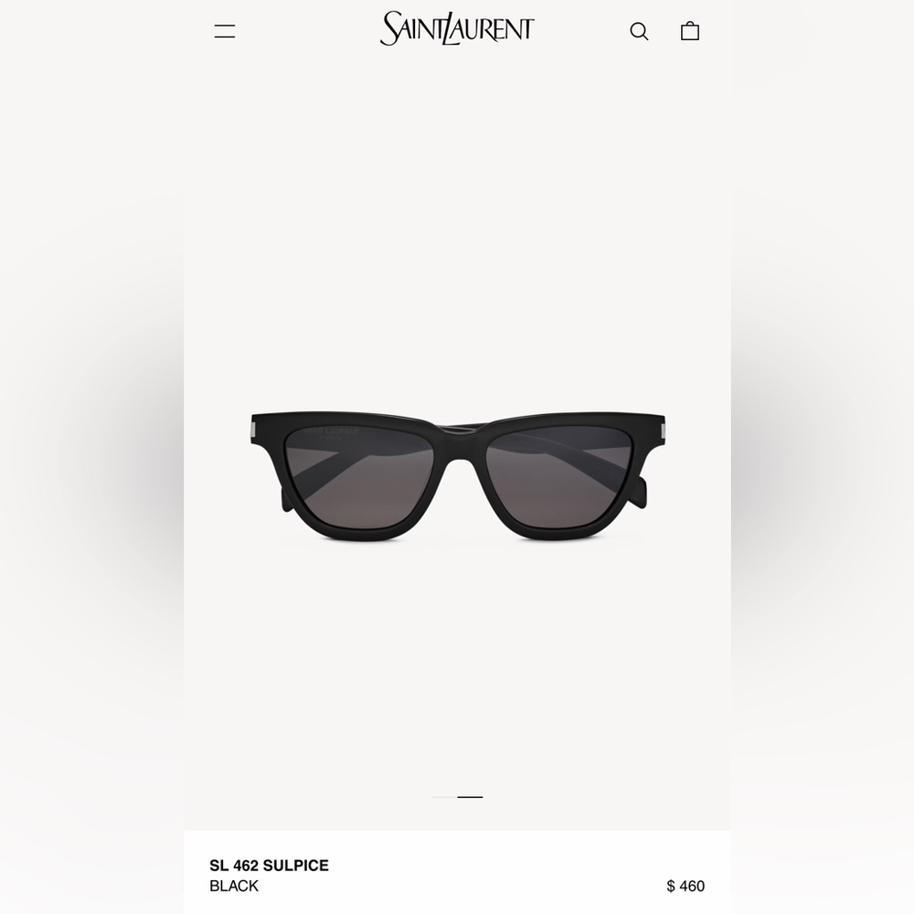 Saint Laurent Sulpice 462 black cat eye sunglasses NEW